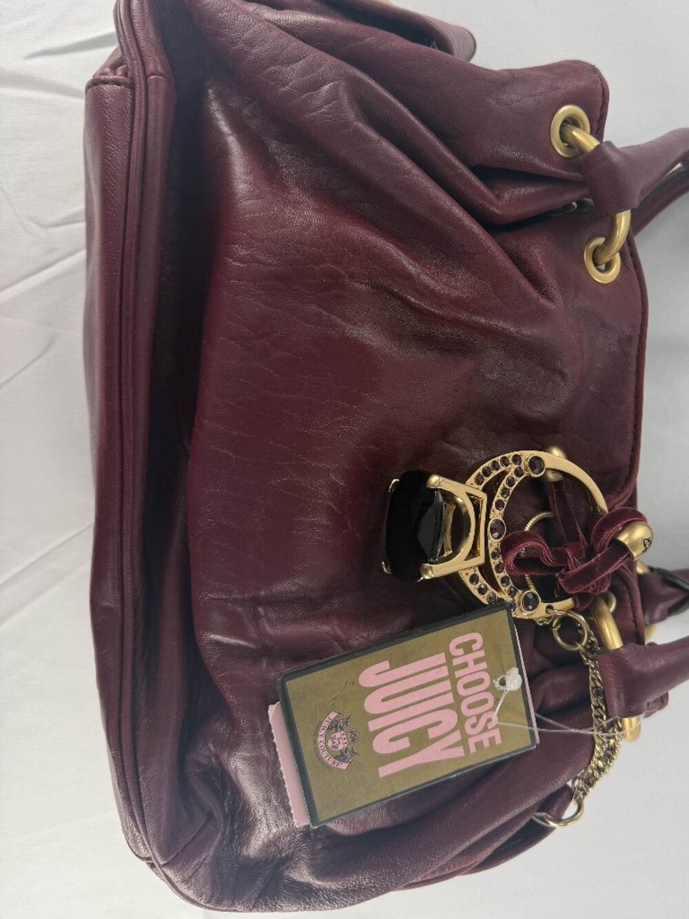 Vintage Juicy Couture Bowler Bag With Giant Ring Charm And A Chain NWT / Bag
